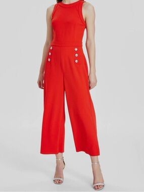 Karl Lagerfeld Sleeveless Wide-Leg Jumpsuit